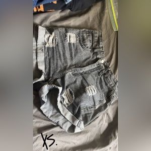 not sure what brand. xs. jeans shorts